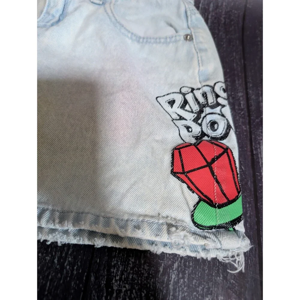 Justice x Ring Pop x Bazooka Girl's Denim Tie Dye Skirt - Size 7 - Shorts